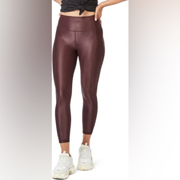 Sweaty Betty High Shine High Waist 7/8 Leggings Burgundy Wine Red - Picture 2 of 11